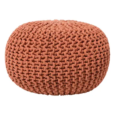 Cotton Knitted Pouffe x cm Copper CONRAD