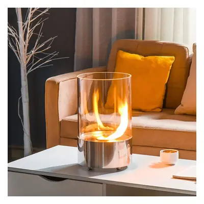 Smokeless Stainless Steel Freestanding Tabletop Ethanol Fireplace