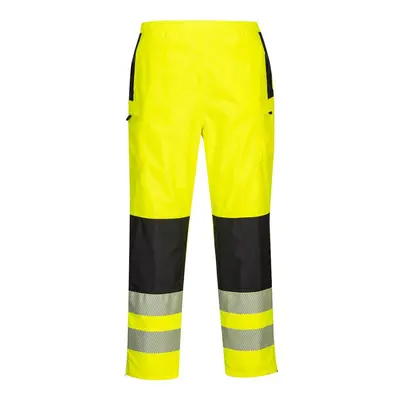 (S R, Yellow/Black) Portwest Womens/Ladies PW3 Hi-Vis Rain Trousers