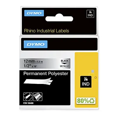 DYMO Industrial Permanent Labels for DYMO LabelWriter and Industrial RhinoPro Label Makers Black