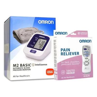 Bundle Bundle Omron M2 Basic Blood Pressure Monitor & Pain Reliever E2