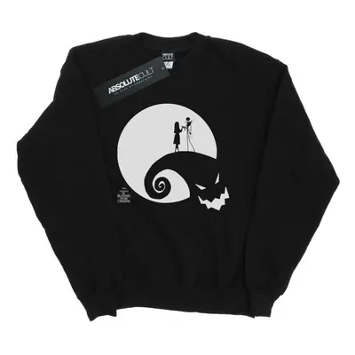 (S, Black) Disney Mens Nightmare Before Christmas Moon Oogie Boogie Sweatshirt