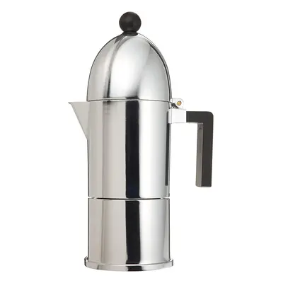 A di Alessi La Cupola Espresso Coffee Maker, Cups, Black Trim, (A9095/6 B)