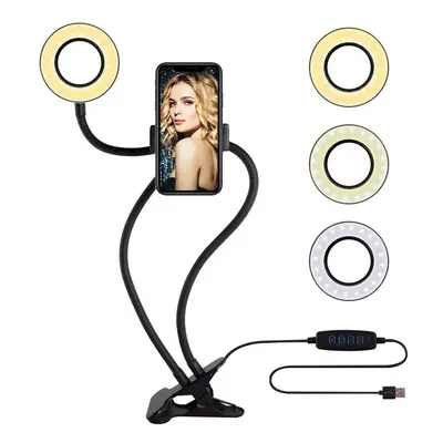 Professional Live Stream Ring Light with Phone Mount Holder Selfie USB Lighting