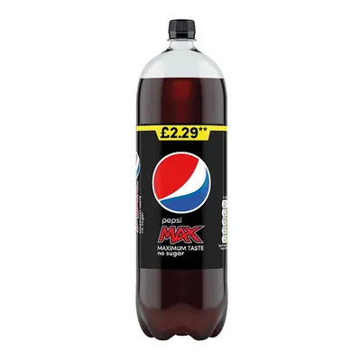 Pepsi Max No Sugar Litres (Case of 6, x 2ltr)