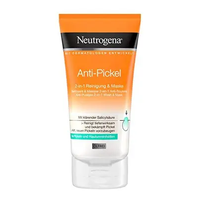 Neutrogena Anti-Pimple Facial Cleanser, 2-in-1 Cleansing and Mask with Salicylic Acid for Blemis