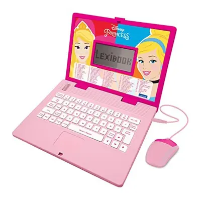 LEXIBOOK JC598DPi1 Disney Princesses Educational and Bilingual Laptop French/English with Activi