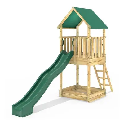 (Tower Canvas Roof) Rebo Modular Wooden Climbing Frame Adventure Playset