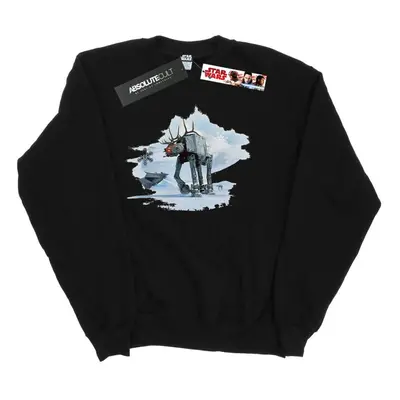 (XL, Black) Star Wars Mens Christmas AT-AT Reindeer Sweatshirt