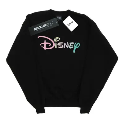 (S, Black) Disney Womens/Ladies Pastel Logo Sweatshirt