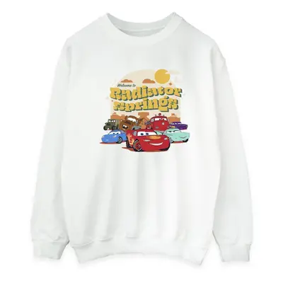 (M, White) Disney Mens Cars Radiator Springs Group Sweatshirt