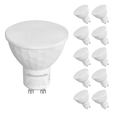 DEWENWILS Dimmable GU10 LED Bulbs, 5W(50W Halogen Replacement), 6000K Cool White, Wide Beam, 350