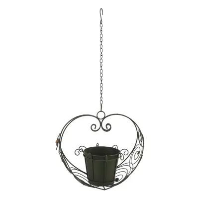 Hanging Baskets Flower Pot Iron Chain Hook Heart Shaped Hanging Plant Holder for Garden Courtyar