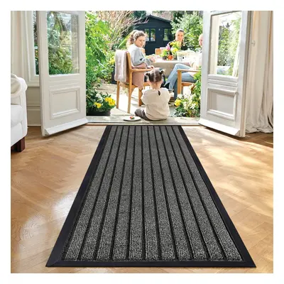 ( x cm, Grey) PVC Rubber Mats Non-Slip Indoor Outdoor Floor Rug