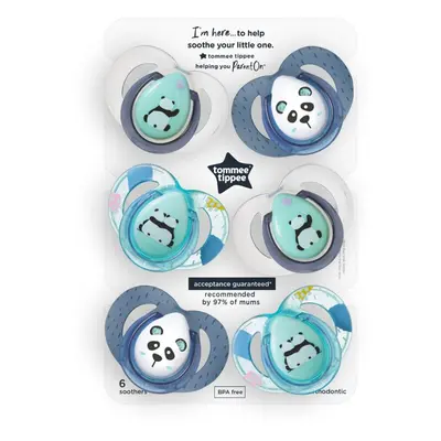 Tommee Tippee Soothers Silicone Orthodontic Design Anytime 6-18m Pack of