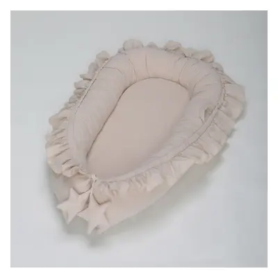 ( Beige) Newborn Baby Pod Nest Ruffle Cocoon Bed Sleep Cushion Sleeping Mat Sleepyhead