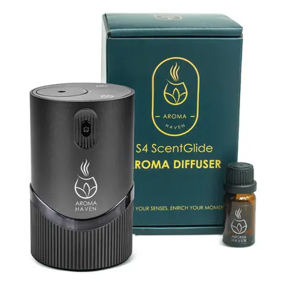 (Black) S4 ScentGlide Waterless Essential Oil Aroma Diffuser