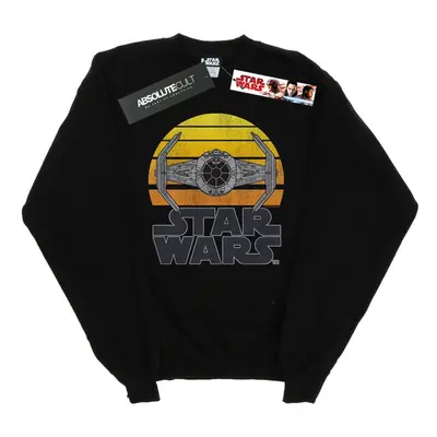 (S, Black) Star Wars Mens Sunset TIE Fighter Sweatshirt