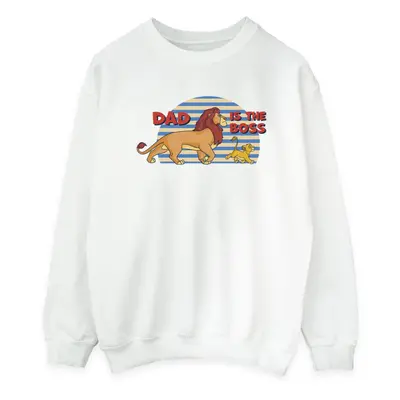 (S, White) Disney Womens/Ladies The Lion King Dad Boss Sweatshirt