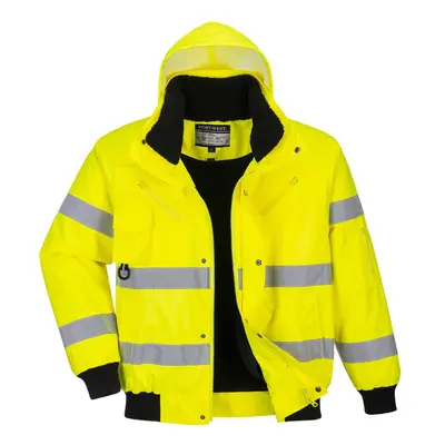 (XXL, Yellow) Portwest Mens In Hi-Vis Bomber Jacket