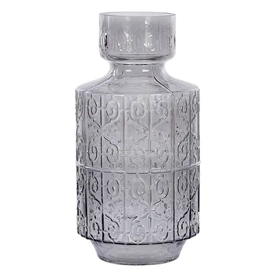 Flower Vase DIKELLA Glass Grey