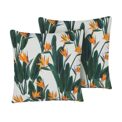 Set of Outdoor Cushions Floral TSOTYLI x cm Green