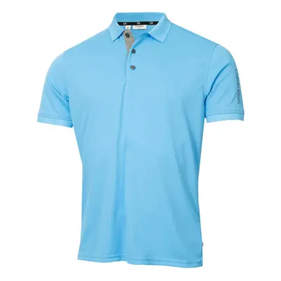 (XXL, Aquarius) Calvin Klein Mens Club Golf Lightweight Breathable Wicking Polo Shirt