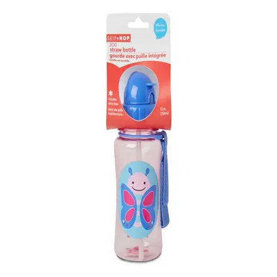 Skip Hop Toddler Sippy Cup with Straw Zoo Straw Bottle Butterfly