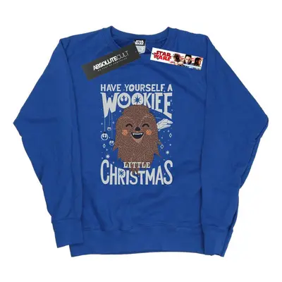 (M, Royal Blue) Star Wars Womens/Ladies Wookiee Little Christmas Sweatshirt