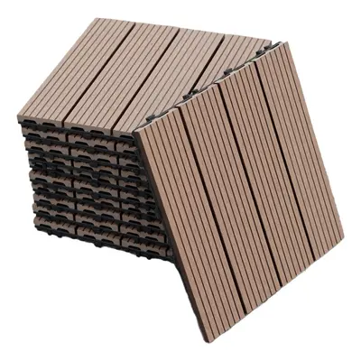 (Coffee) x Composite Interlocking Floor Decking Tiles