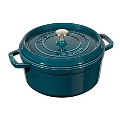 STAUB Cast Iron Roaster/Cocotte, Round, cm, 3.8 L, La Mer