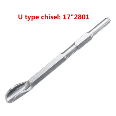 (U type chisel:2 Â 17X280mm) 17mm SDS Plus Chisel Flat/Point/U Type For Electric Hammer Drill Ja