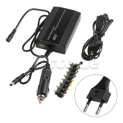 (a-Red) For Laptop In Car DC Charger Notebook AC Adapter Power Supply 100W Universal B2RC