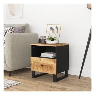 vidaXL Solid Wood Mango Bedside Cabinet Engineered Wood Wooden Telephone Stand