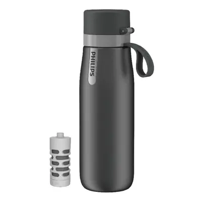 PHILIPS Filtered Water Bottle Insulated Stainless Steel Water Purifier Bottle for Daily Life & T