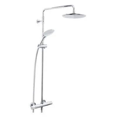 Bristan CR SHXDIVFF C Carre Exposed Fixed Head Bar Shower with Diverter and Kit, Chrome