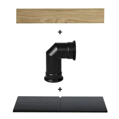 Adam Oak Beam, Hearth & Stove Pipe Set