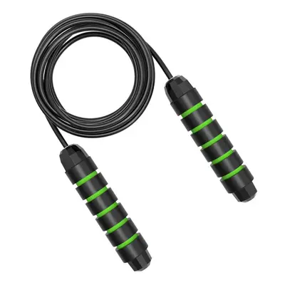 (Green) Jump Skipping Rope Cable Adjustable Exercise Training Crossfit Gym Sports Fitness Workou