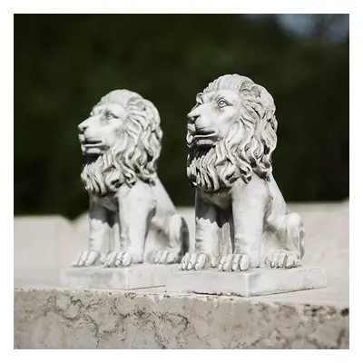 Pack of Resin Lion Indoor Outdoor Patio Ornament DÃ©cor