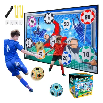 VATOS Football Ball Game Set for Kids, Indoor Outdoor Backyard Toss Football Goal Game with Velc