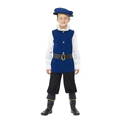 Smiffys Tudor Boy Costume, Royal Blue, - years