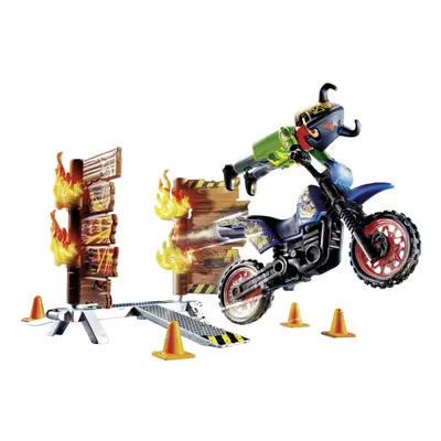 Playmobil Stunt Show Motocross with Fiery Wall