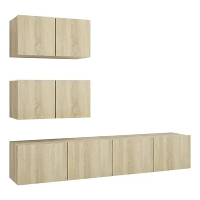 (sonoma oak, x x cm) vidaXL TV Cabinet Set Piece Chipboard Hanging TV Unit 60/100cm Multi Colour