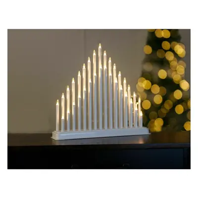 34cm Xmas LED Indoor WHITE Modern CANDLE ARCH / CANDLELIER/ bridge Tower