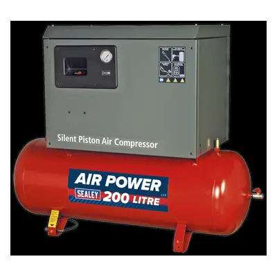 Air Compressor 200L Belt Drive 3hp with Cast Cylinders Low Noise