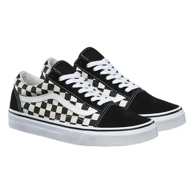 (US 13) Vans Mens Old Skool Canvas Casual Sneakers Shoes - Primary Check Black/White