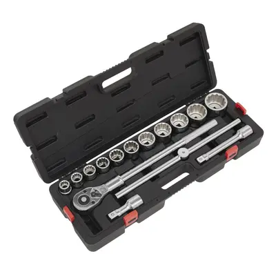 Sealey Premier Socket Set 3/4"Sq Drive 12-point 15pc AK2583