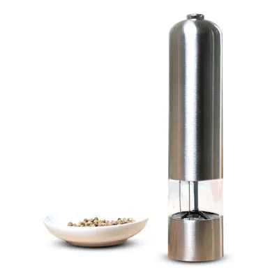 Electric Salt and Pepper Grinder Pepper Shaker Mill Kitchen Adjustable Stainless Steel Battery