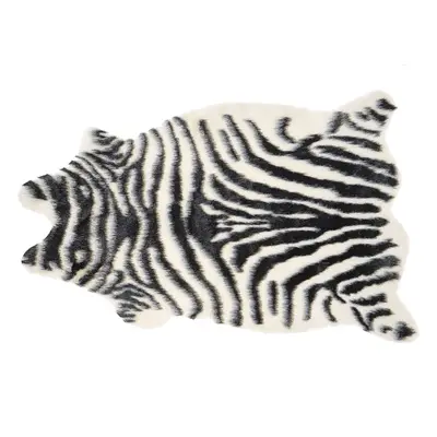 Zebra Print Rug Black NAMBUNG