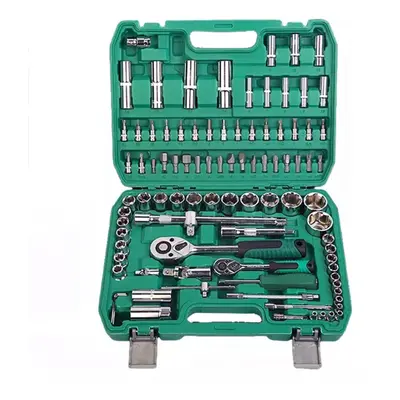 94Pcs Socket Set Ratchet Wrench Screwdriver Bit Sets 1/2" & 1/4" Drive with Case